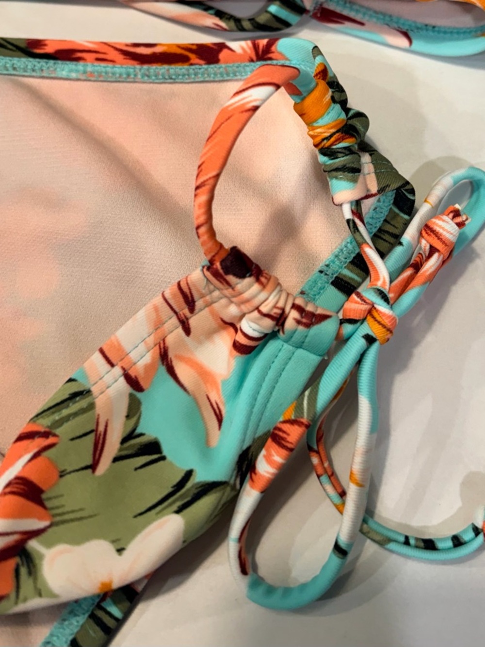 NEW Kona Sol Turquoise Floral Bikini MEDIUM - Picture 8 of 13